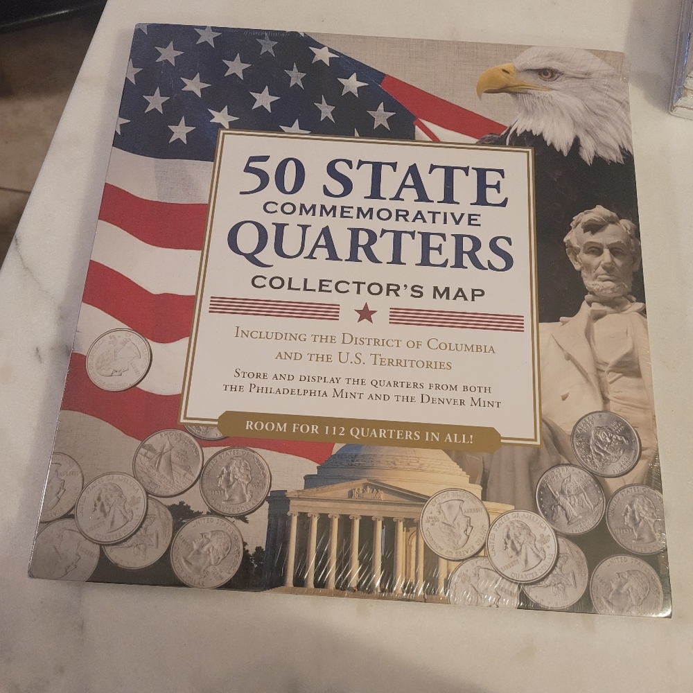 50 US STATE + NATIONAL PARKS Commemorative Quarters COLLECTOR'S Maps Albums